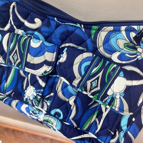 NEW Vera Bradley Mediterranean Blue Libby Crossbody Bag Adjustable Strap Quilted - Picture 4 of 5